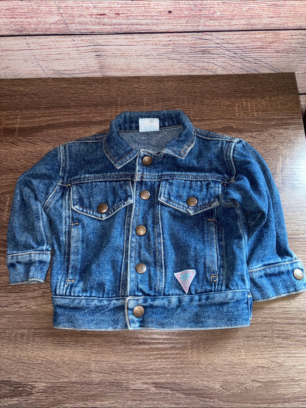 Y2K GUESS Georges Marciano Girls 24M Blue Denim Jean Jacket